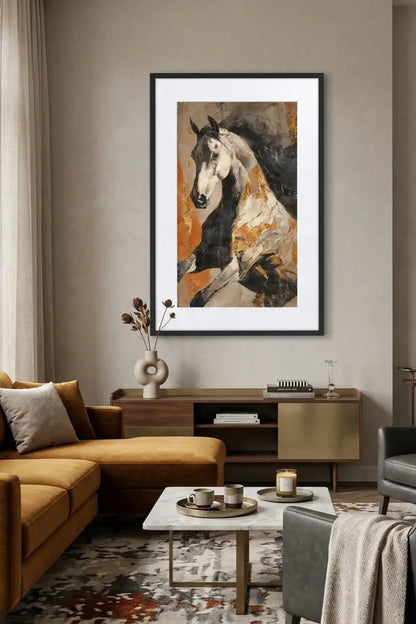 Tableau cheval moderne
