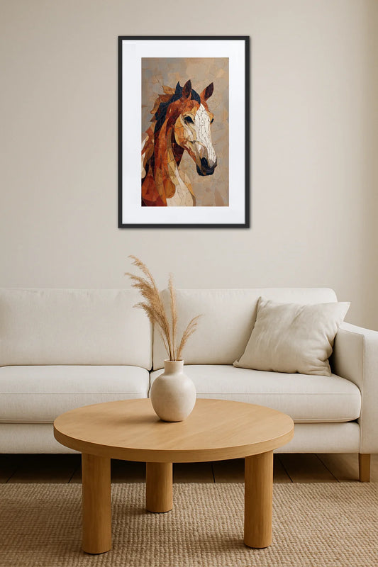 Tableau Cheval Mosaïque