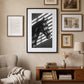Tableau Cheval Noir et Blanc Ombres