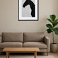 Tableau Cheval Noir et Blanc Silhouette