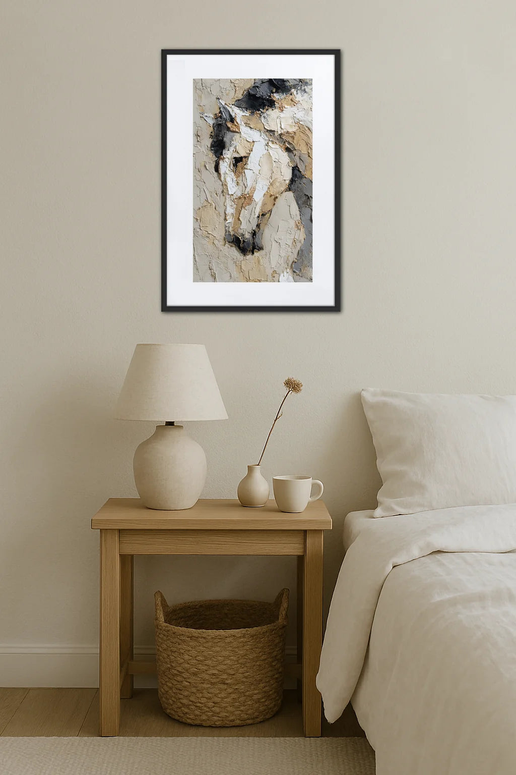 Tableau cheval peinture épaisse