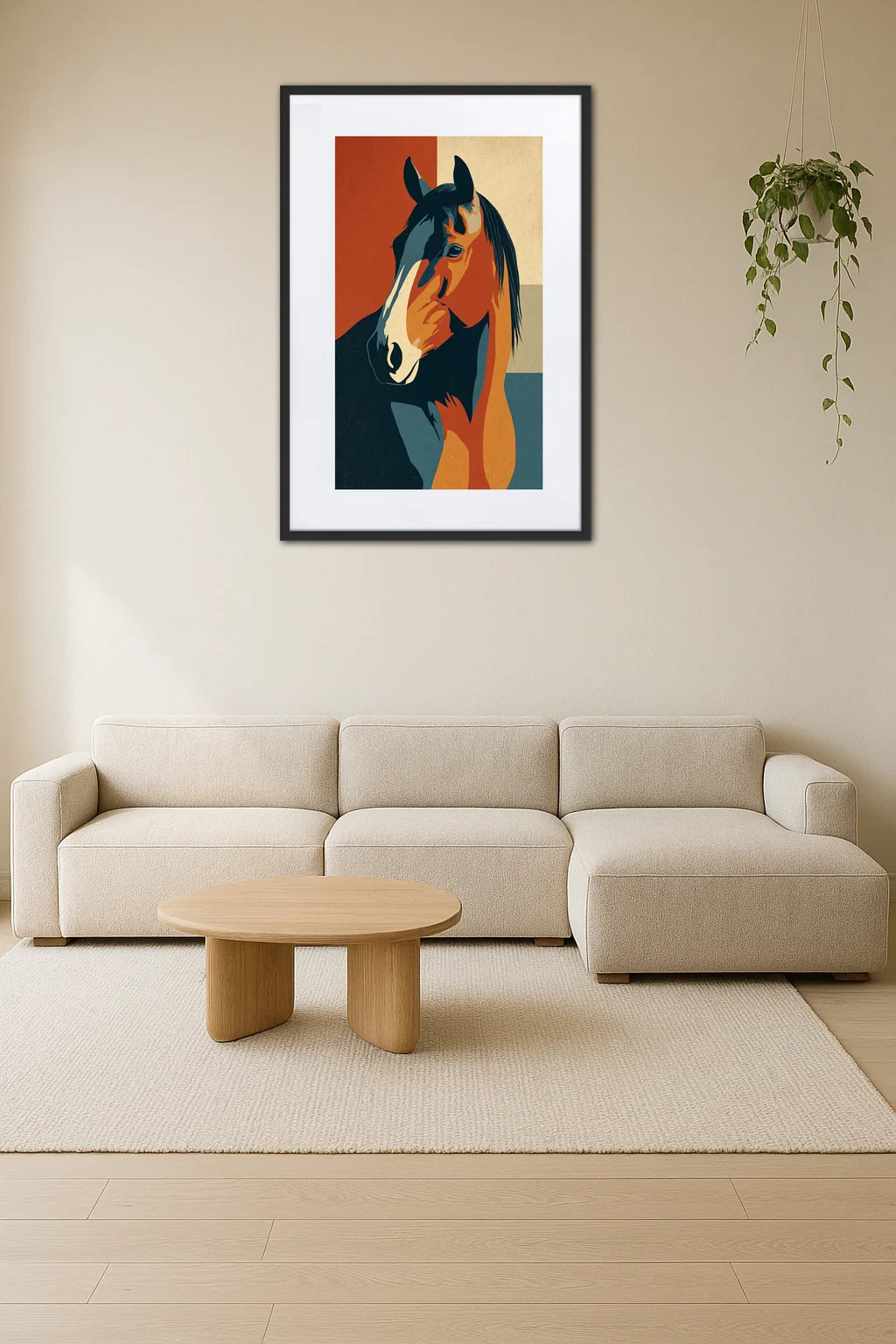 Tableau Cheval Pop Art Chic