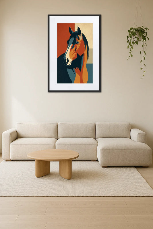 Tableau Cheval Pop Art Chic