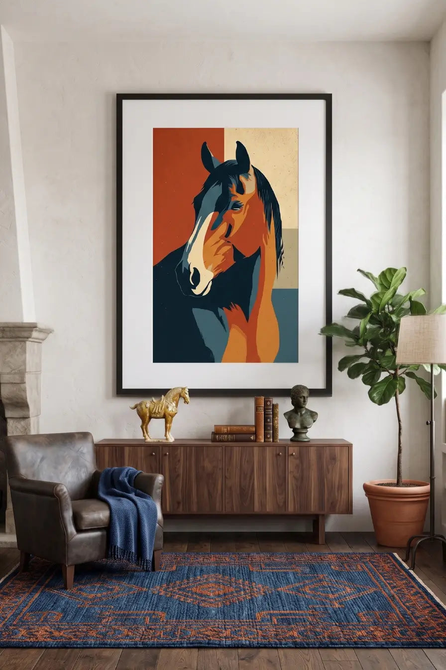 Tableau cheval pop art chic