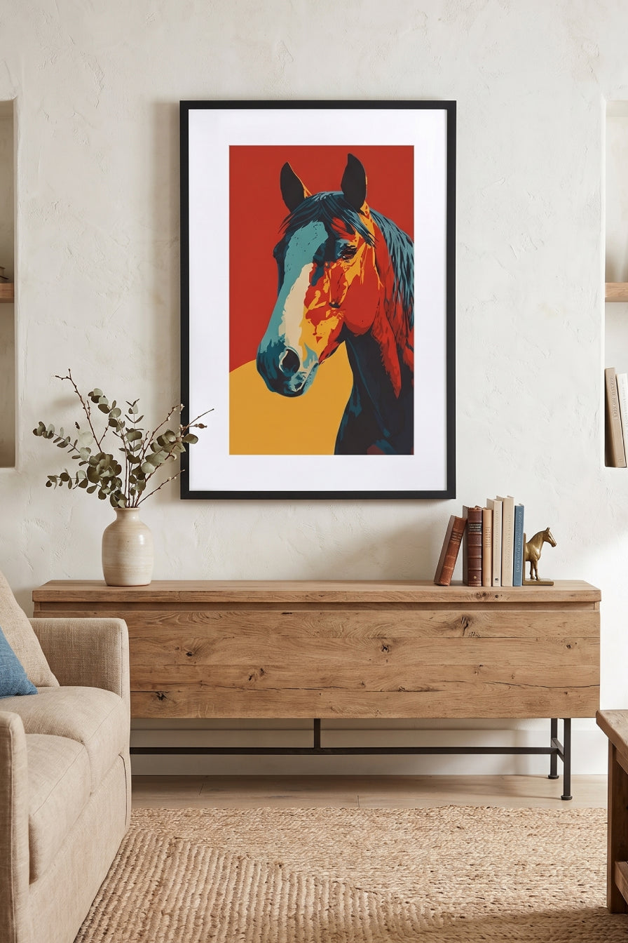 Tableau cheval pop art Wesselmann