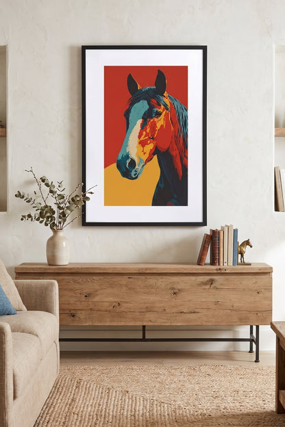 Tableau cheval pop art Wesselmann