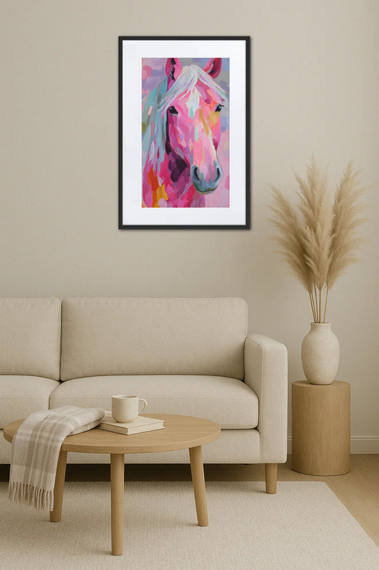 Tableau Cheval Rose