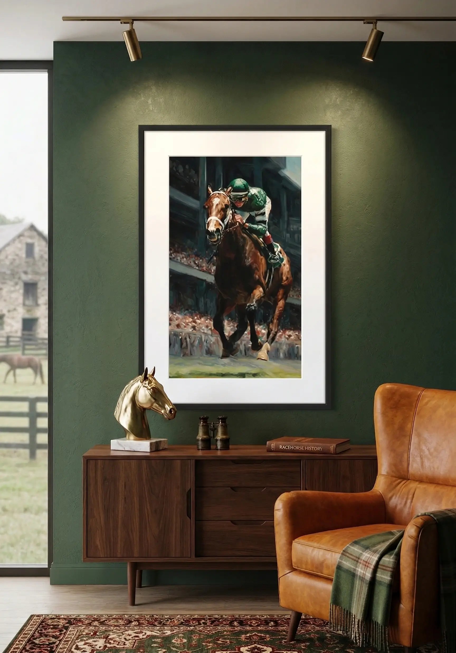 Tableau chevaux de course