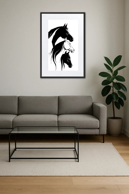 Tableau Chevaux Stylisés