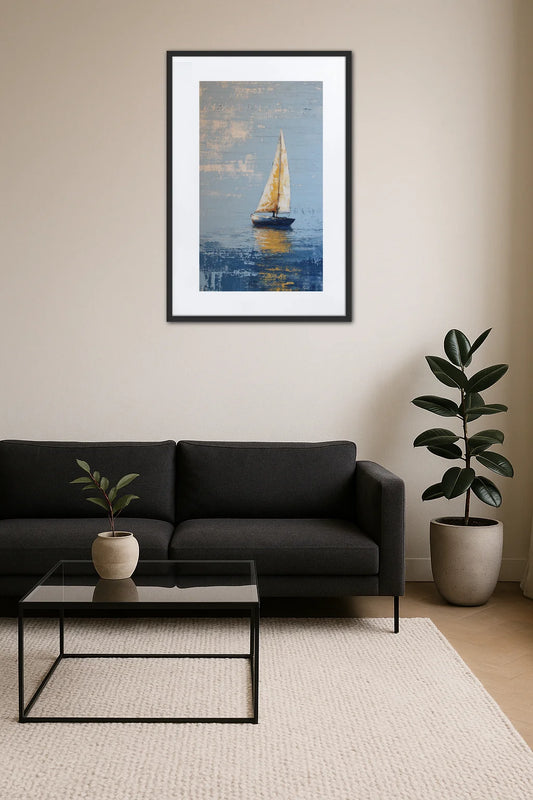 Tableau Contemporain Bateau