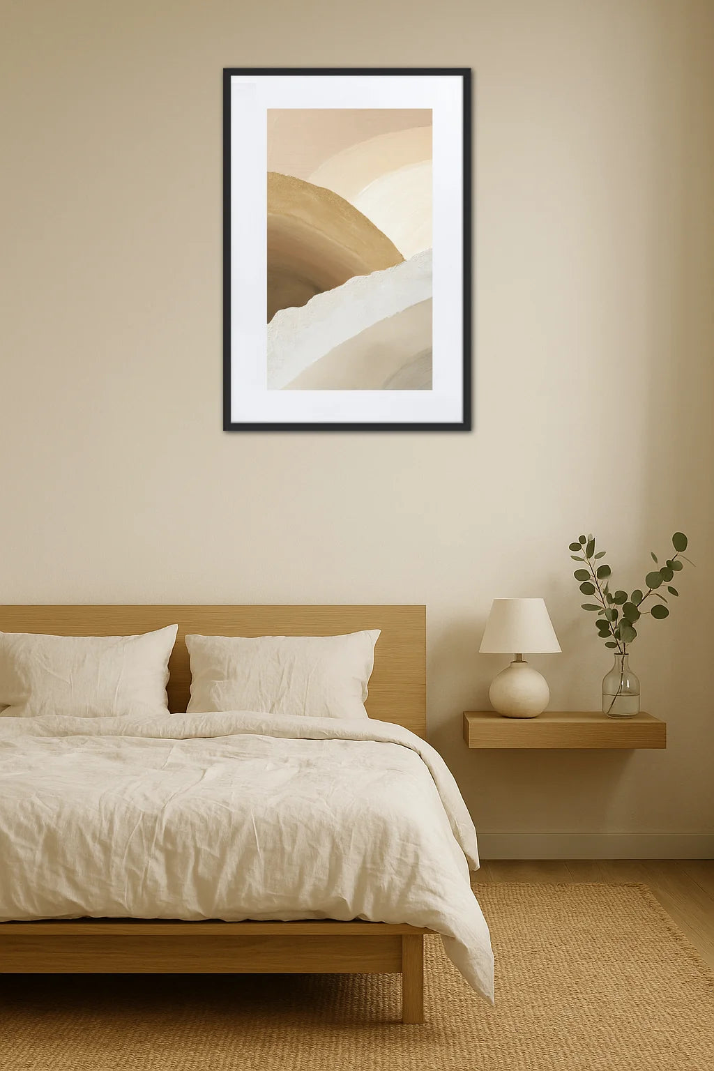 Tableau Contemporain Beige