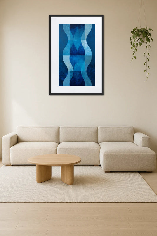 Tableau Contemporain Bleu