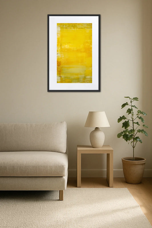 Tableau Contemporain Jaune