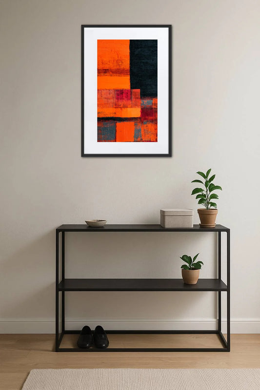 Tableau Contemporain Orange
