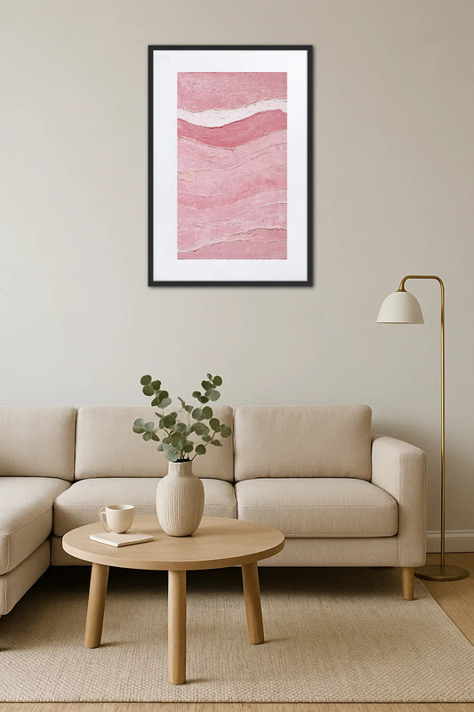 Tableau Contemporain Rose
