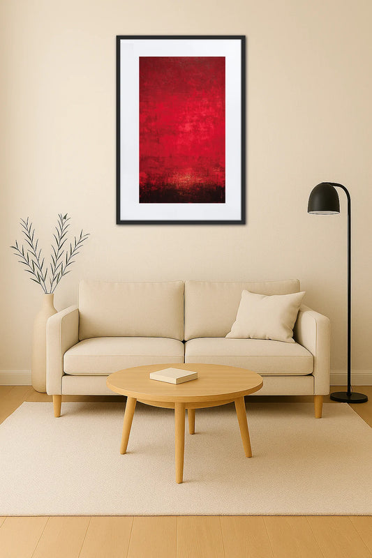 Tableau Contemporain Rouge
