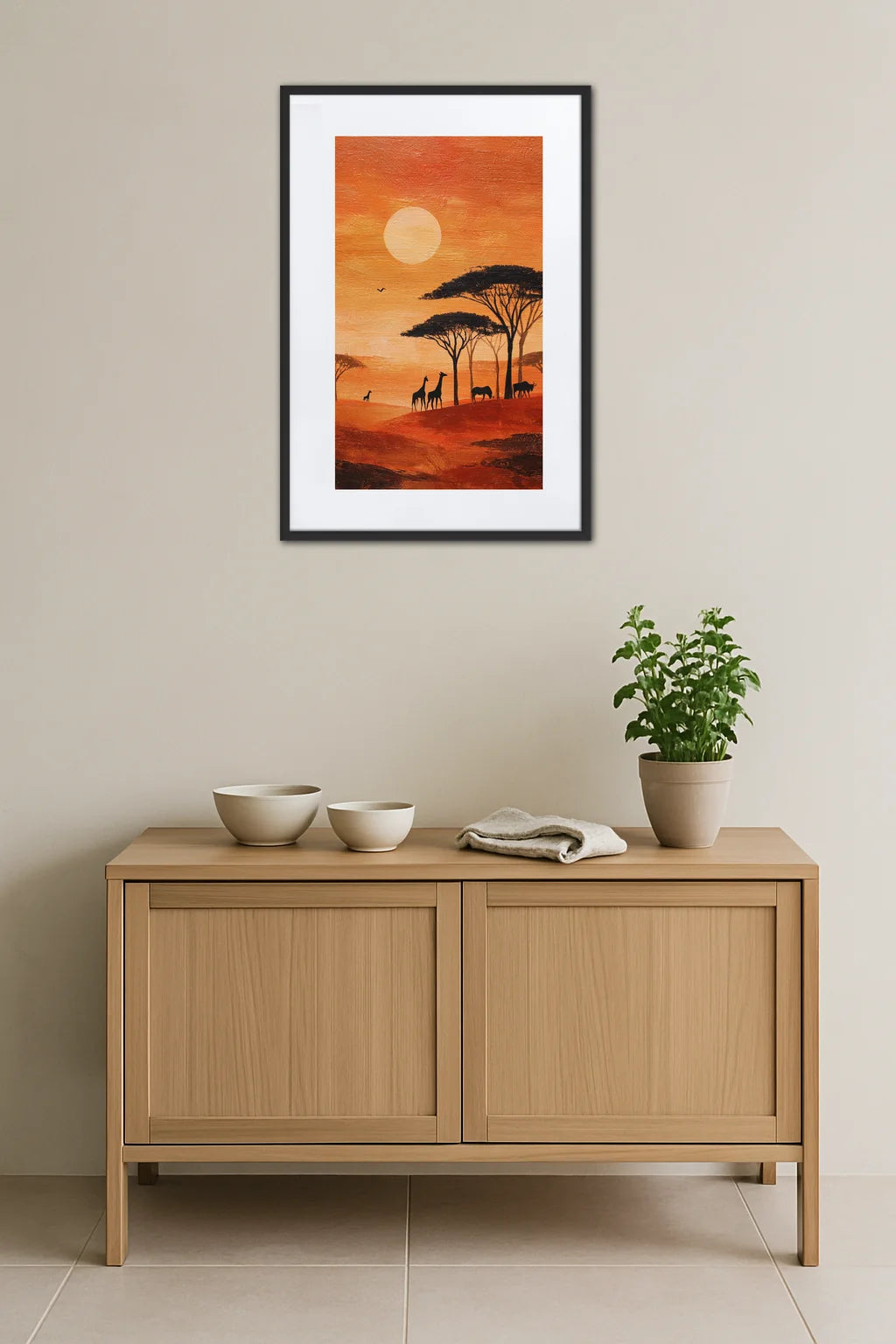 Tableau Coucher De Soleil Africain