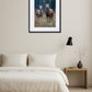 Tableau couple de cerfs au-dessus d’un lit