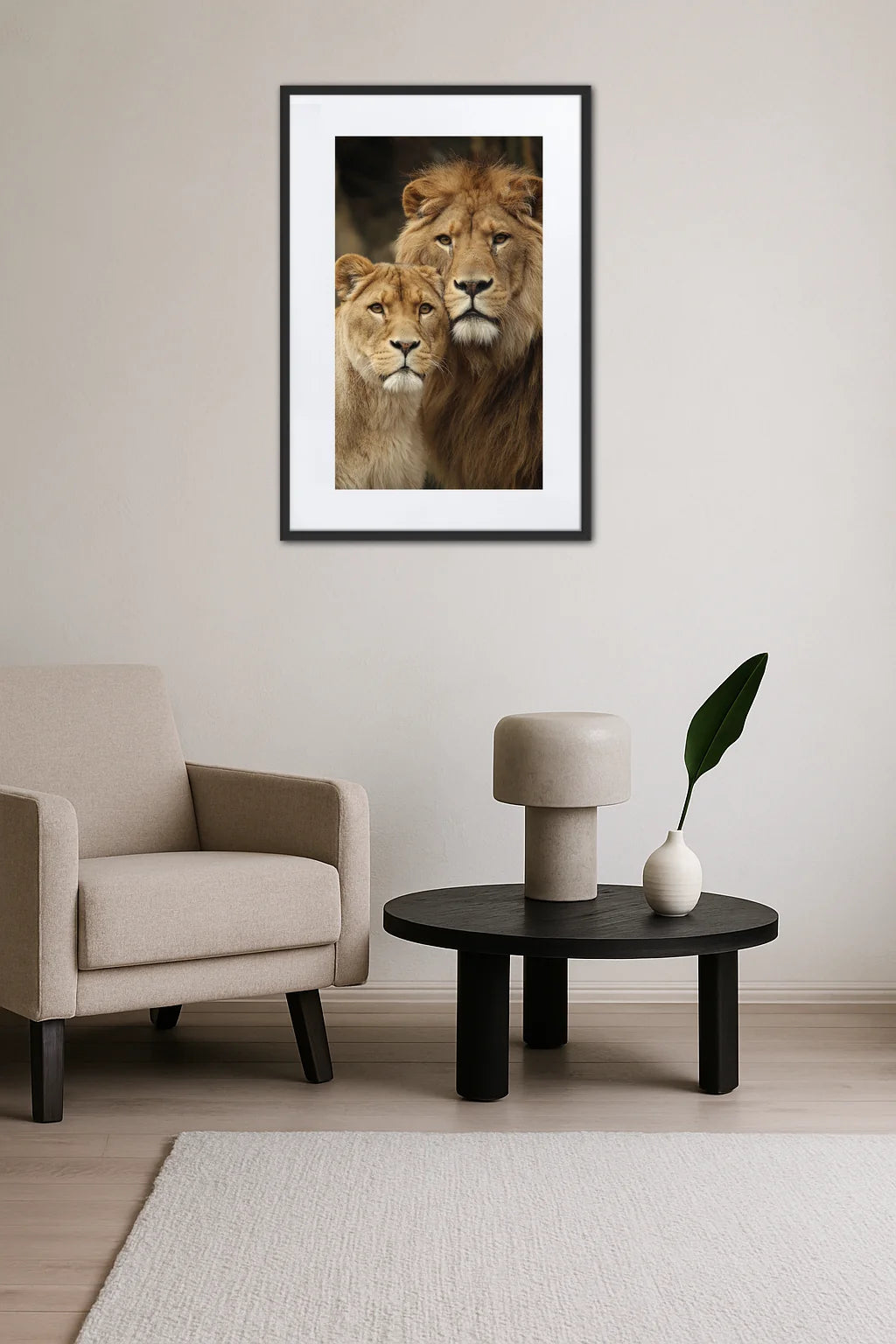 Tableau Couple Lion
