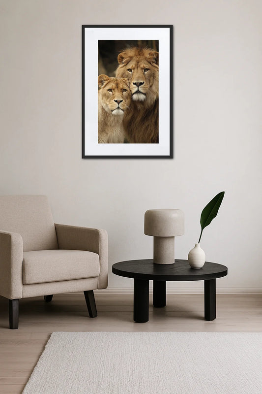 Tableau Couple Lion