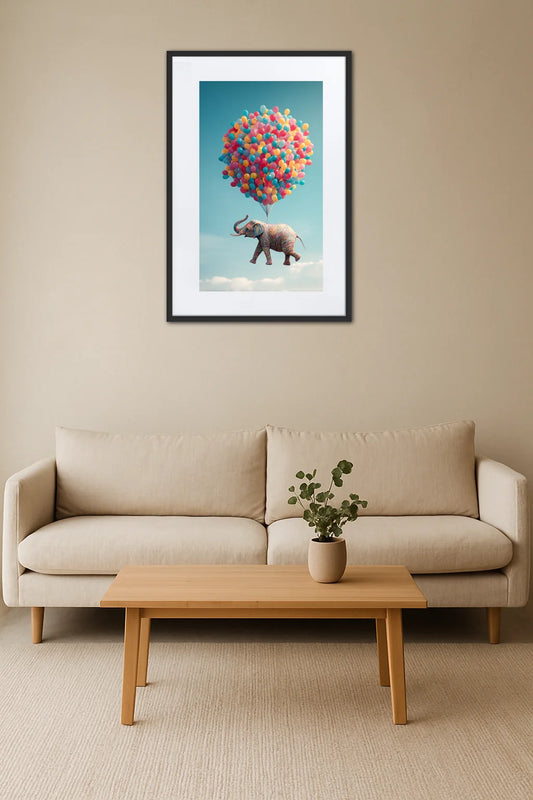 Tableau Éléphant Ballon