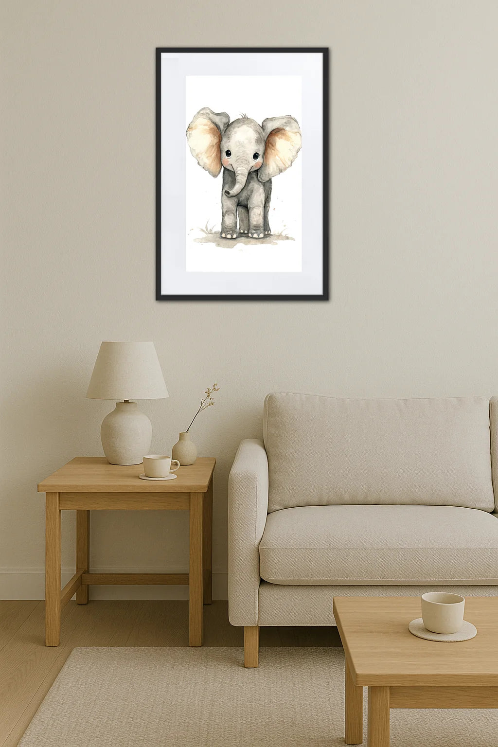 Tableau Éléphant Bébé