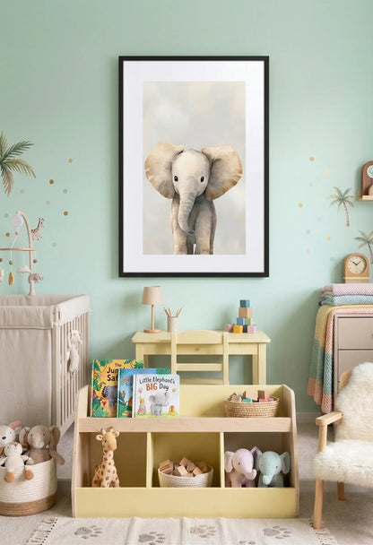 Tableau éléphant dans une chambre de bébé