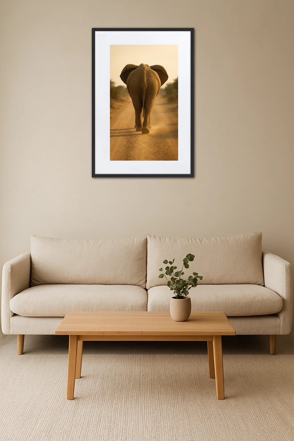 Tableau Éléphant de Dos