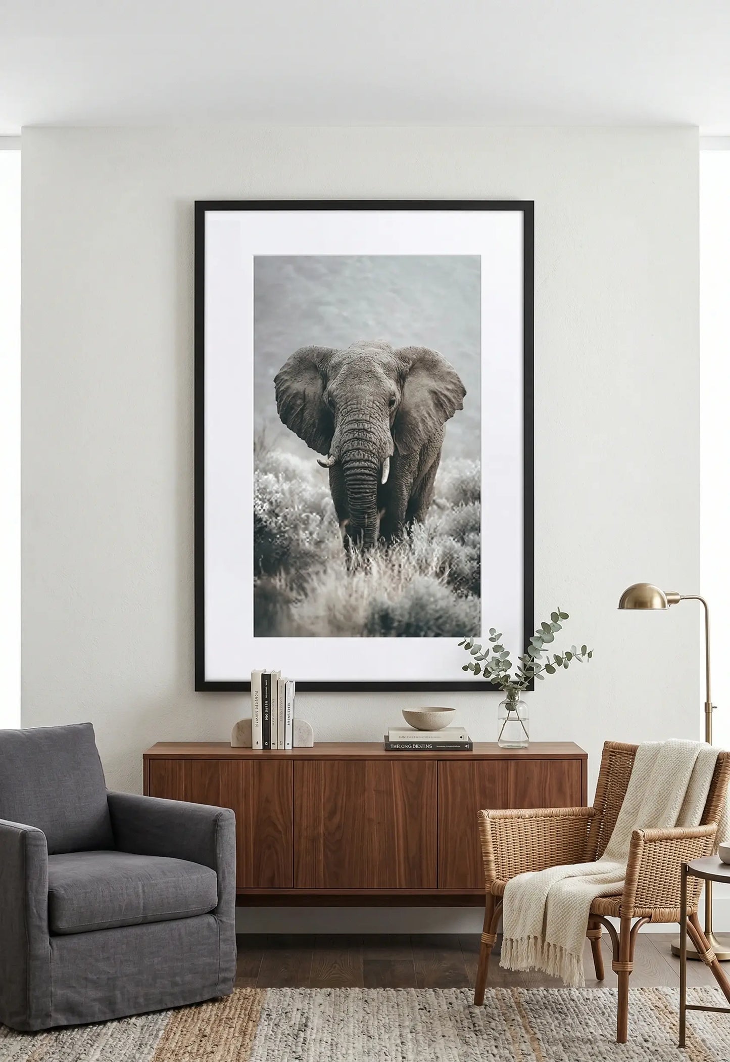 Tableau éléphant gris