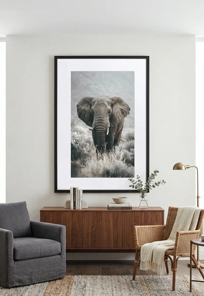 Tableau éléphant gris