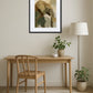 Tableau éléphant jungle dans un bureau