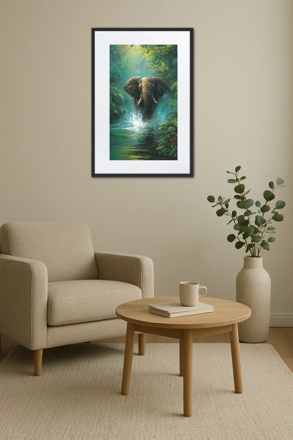 Tableau Éléphant Jungle