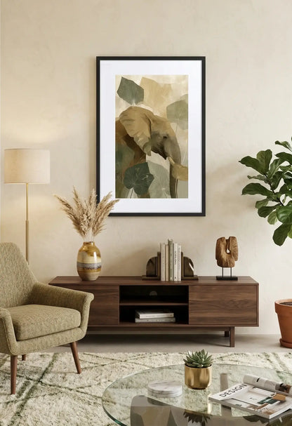 Tableau éléphant jungle