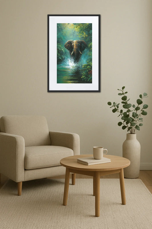 Tableau Éléphant Jungle