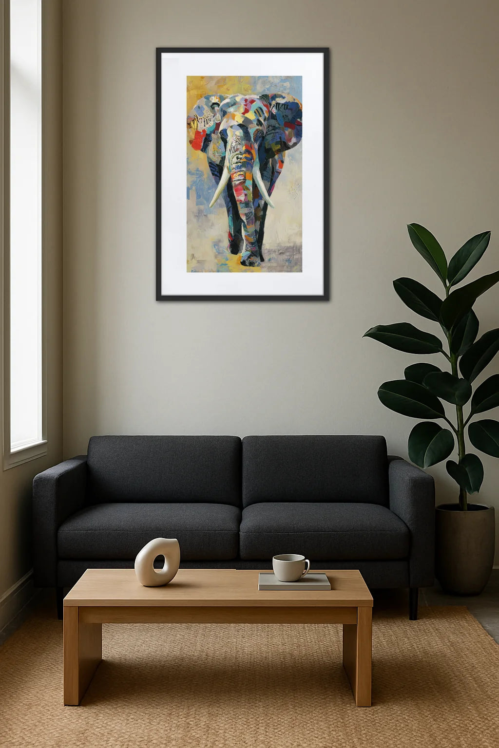Tableau Éléphant Moderne