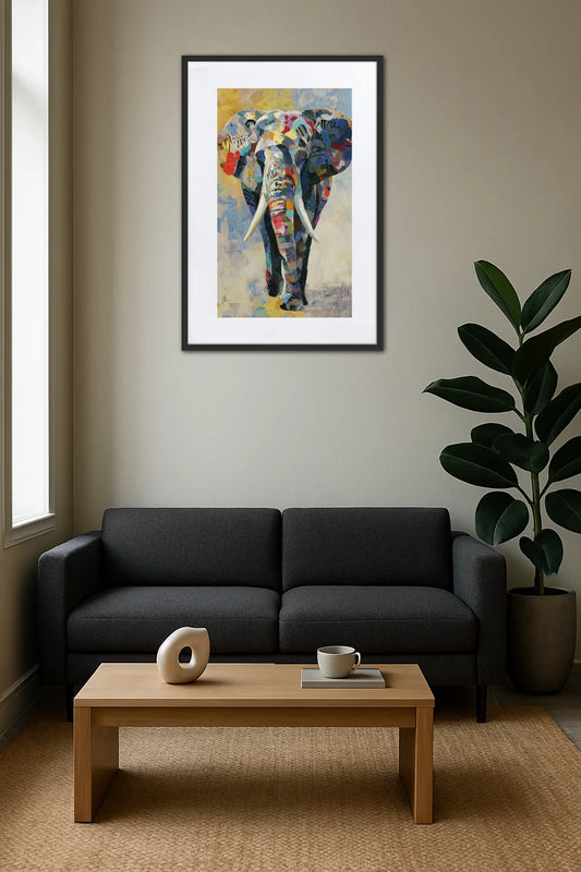 Tableau Éléphant Moderne