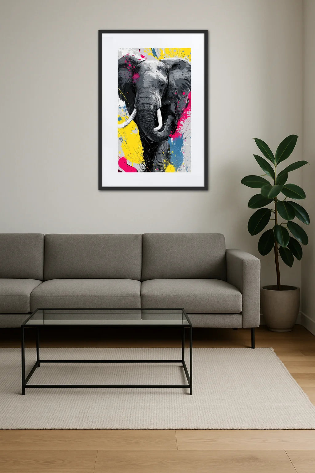 Tableau Elephant Pop Art Splash