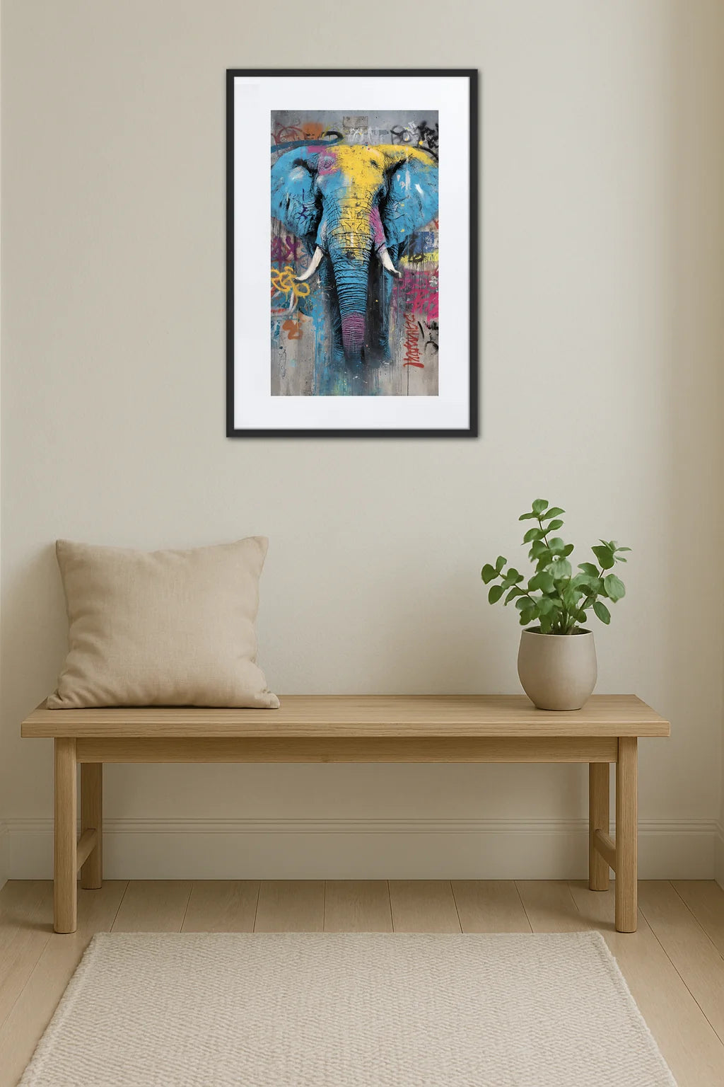 Tableau Elephant Pop Art Street Art