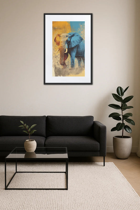 Tableau Elephant Pop Art Vintage