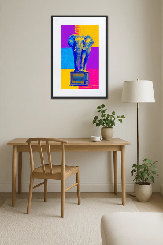Tableau Éléphant Pop Art