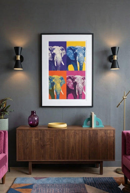 Tableau éléphant répétition