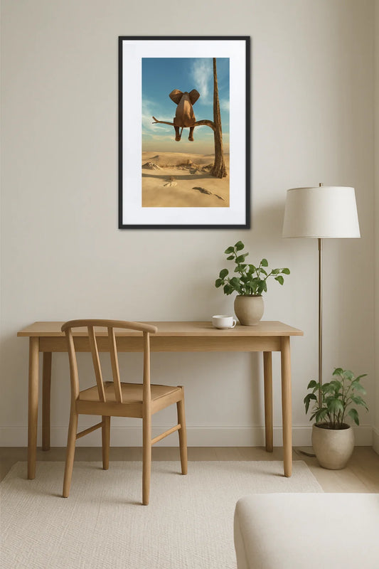 Tableau Éléphant sur une Branche