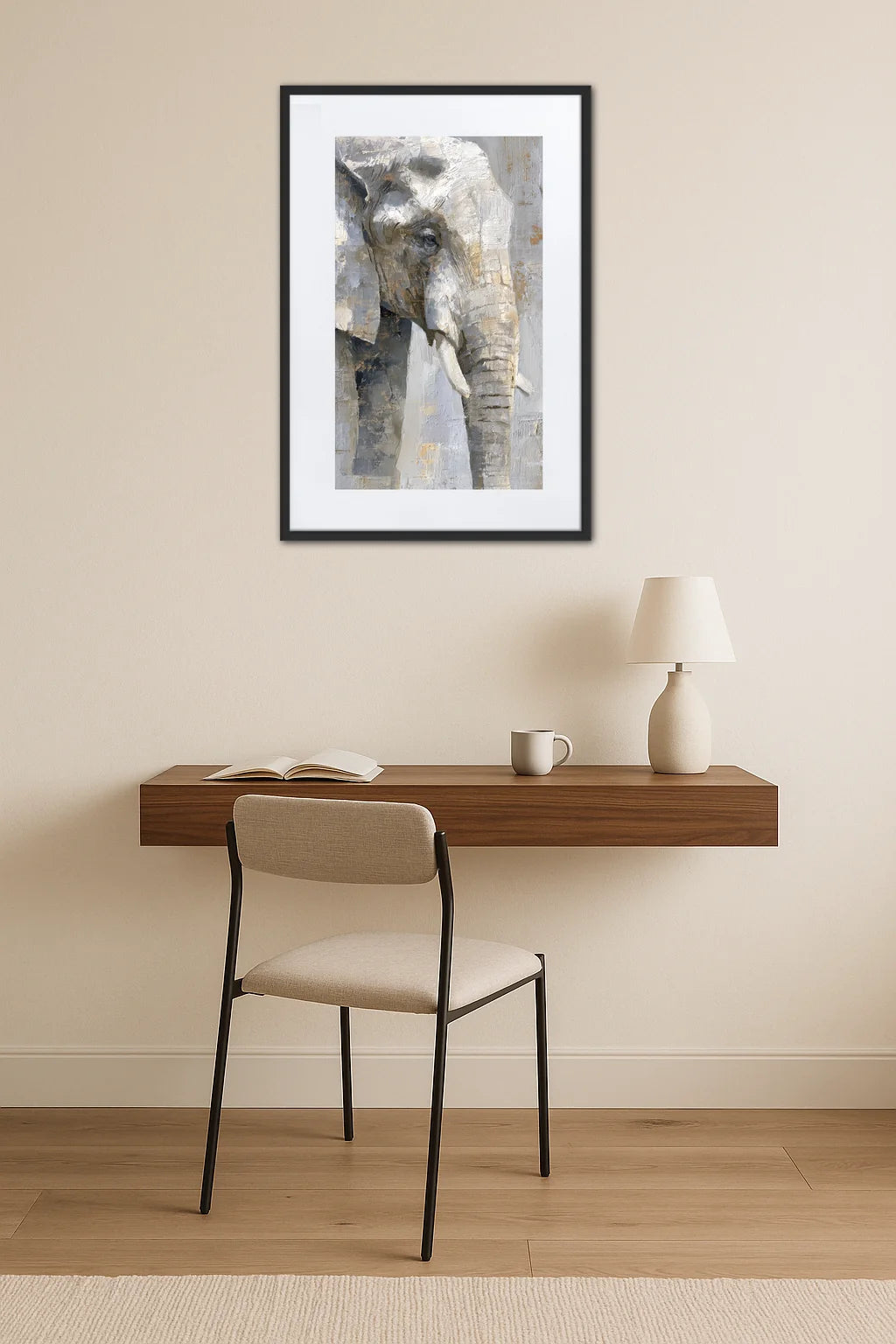 Tableau éléphant texture