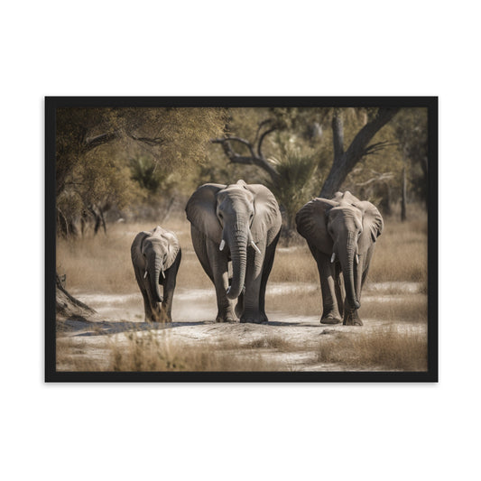 Tableau famille éléphant