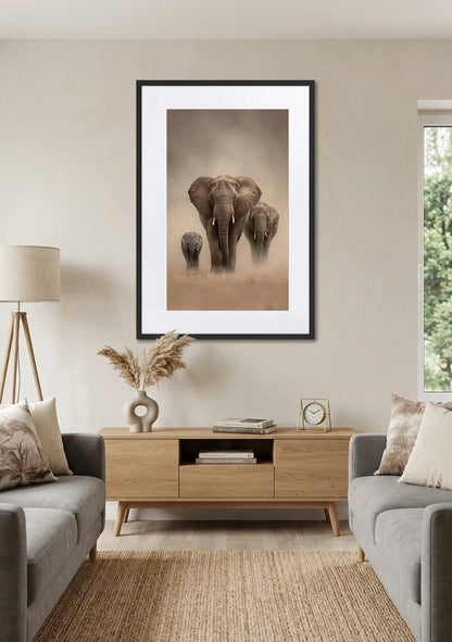 Tableau famille éléphant