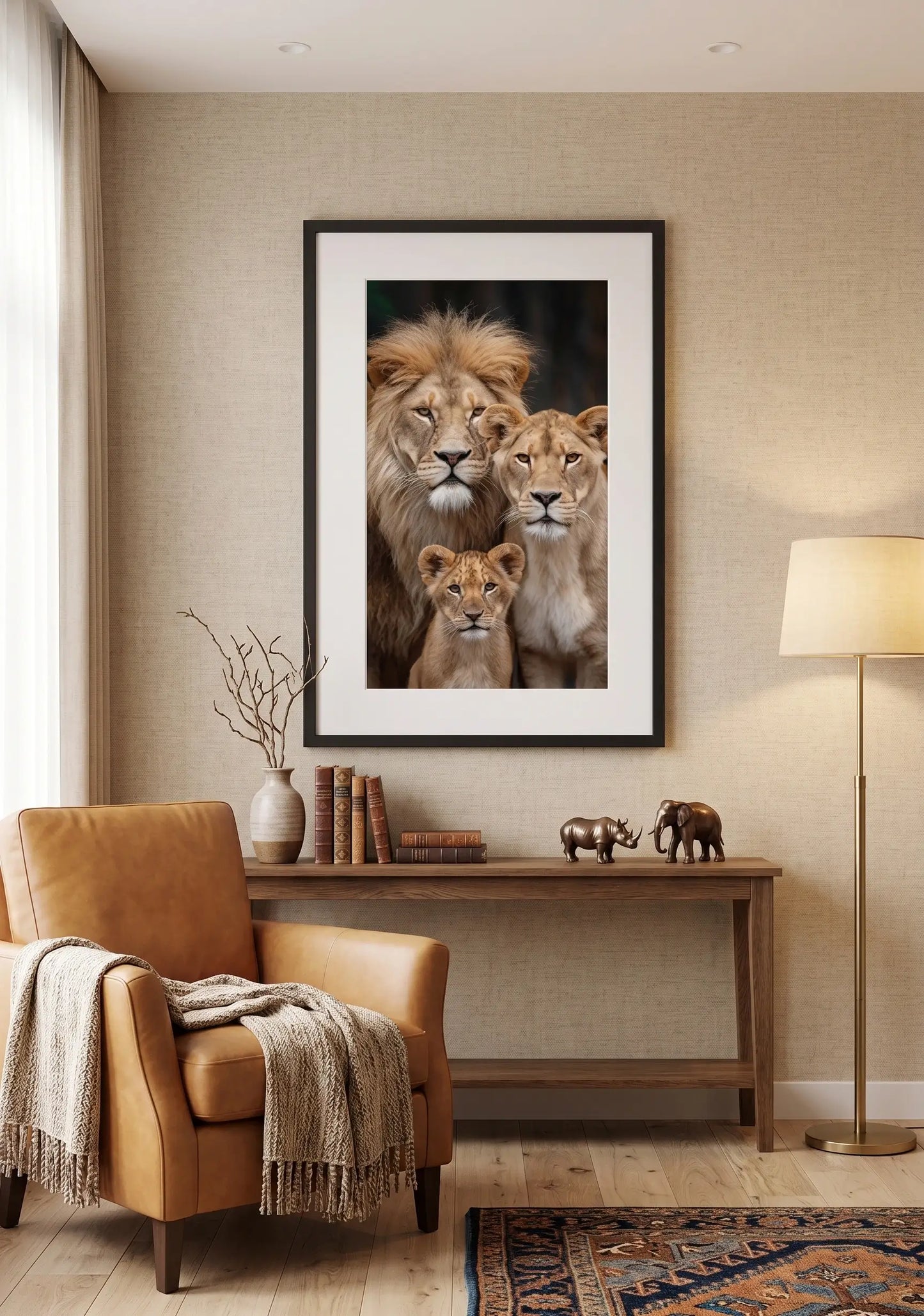 Tableau Famille Lion