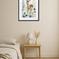 Tableau faon enfant au-dessus d’un lit