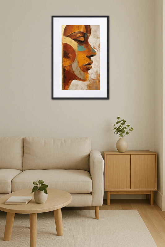 Tableau Femme Africaine Abstrait