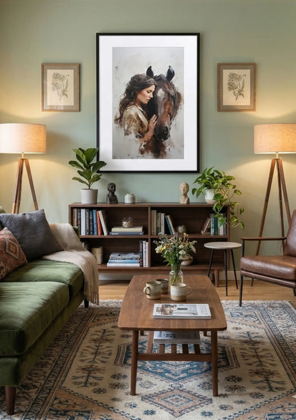 Tableau femme cheval