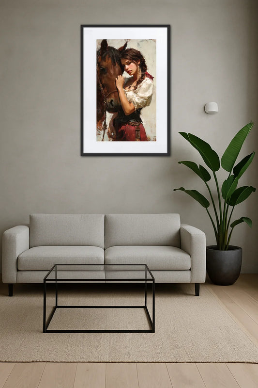 Tableau Femme Cheval